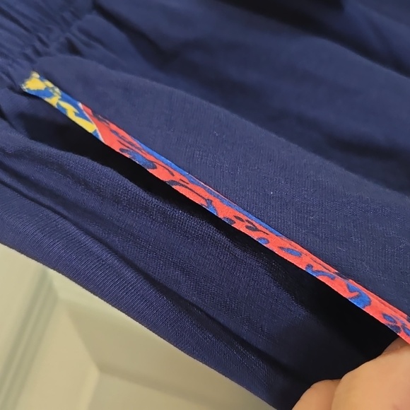 Umgee Navy Bohemian Wide-Leg Pants - Picture 4 of 5